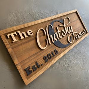 Last Name 3D Wood Sign (New)