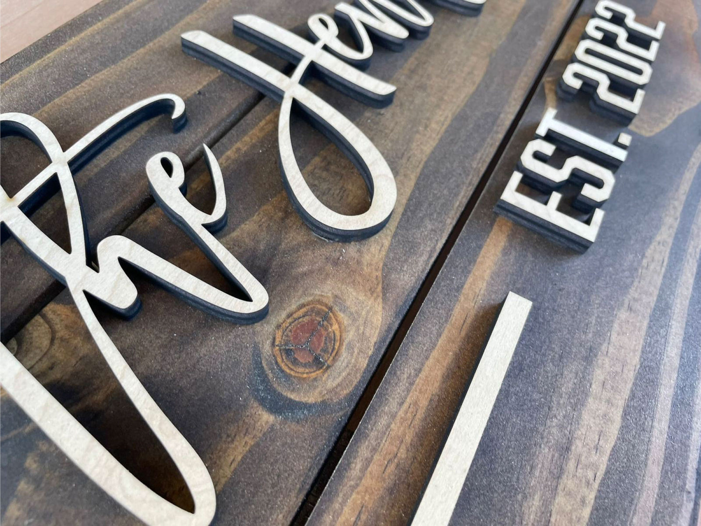 Custom Family Name 3D Wood Sign