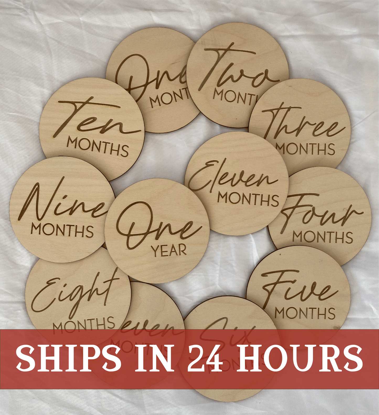 Wood Milestone Wood Signs Ships in 24 Hours