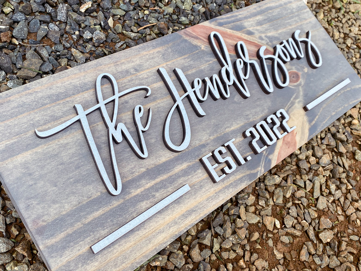 Gray Custom Pallet 3D Wood Sign