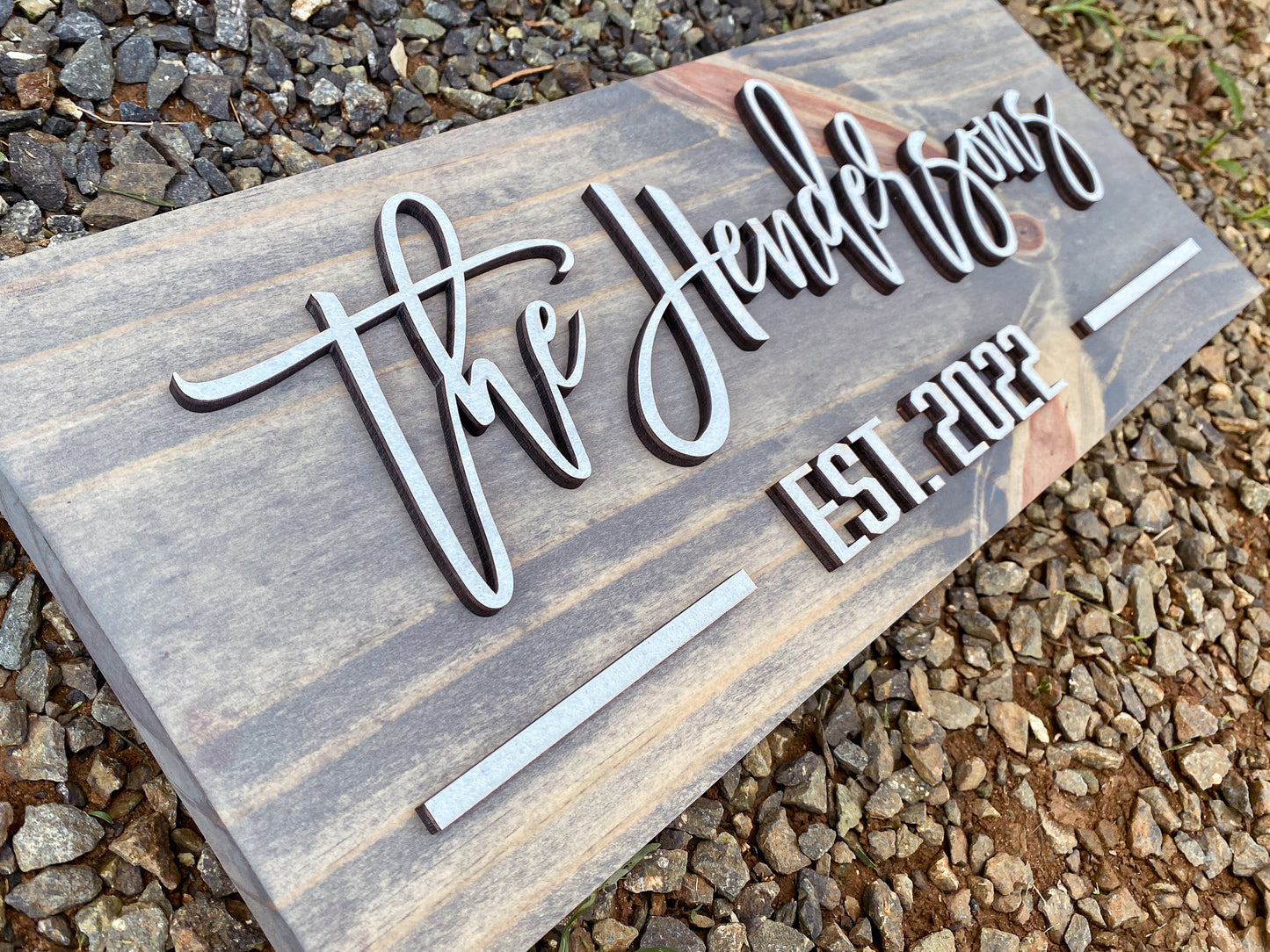 Gray Custom Pallet 3D Wood Sign