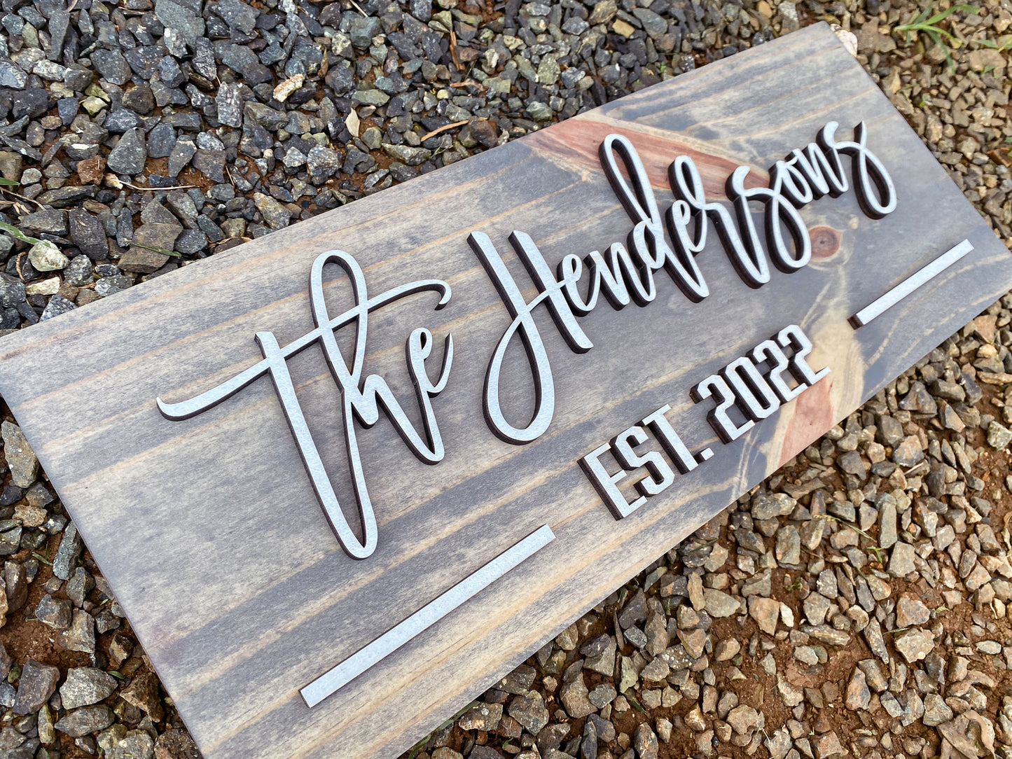 Gray Custom Pallet 3D Wood Sign