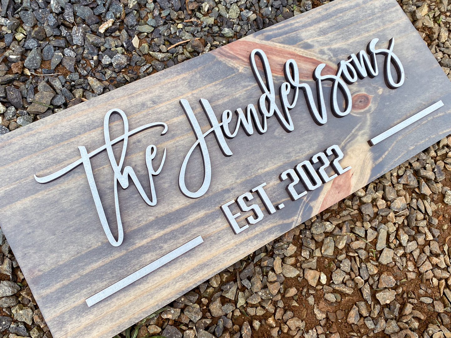 Gray Custom Pallet 3D Wood Sign
