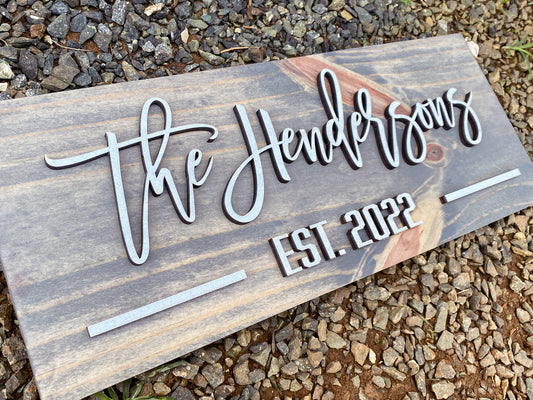 Gray Custom Pallet 3D Wood Sign