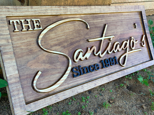 Last Name 3D Wood Sign
