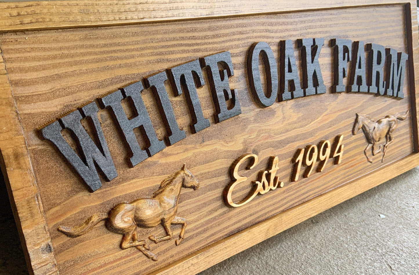 Ranch Farm 3D Wood Sign for Stables