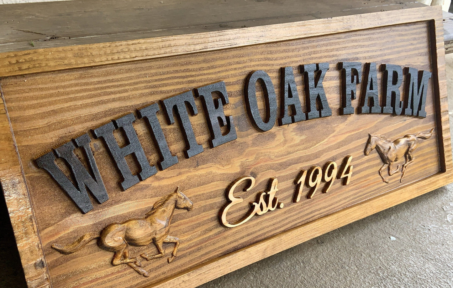 wood farm sign 3d wood sign