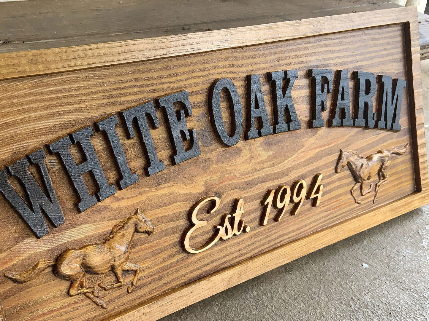 Ranch Farm 3D Wood Sign for Stables