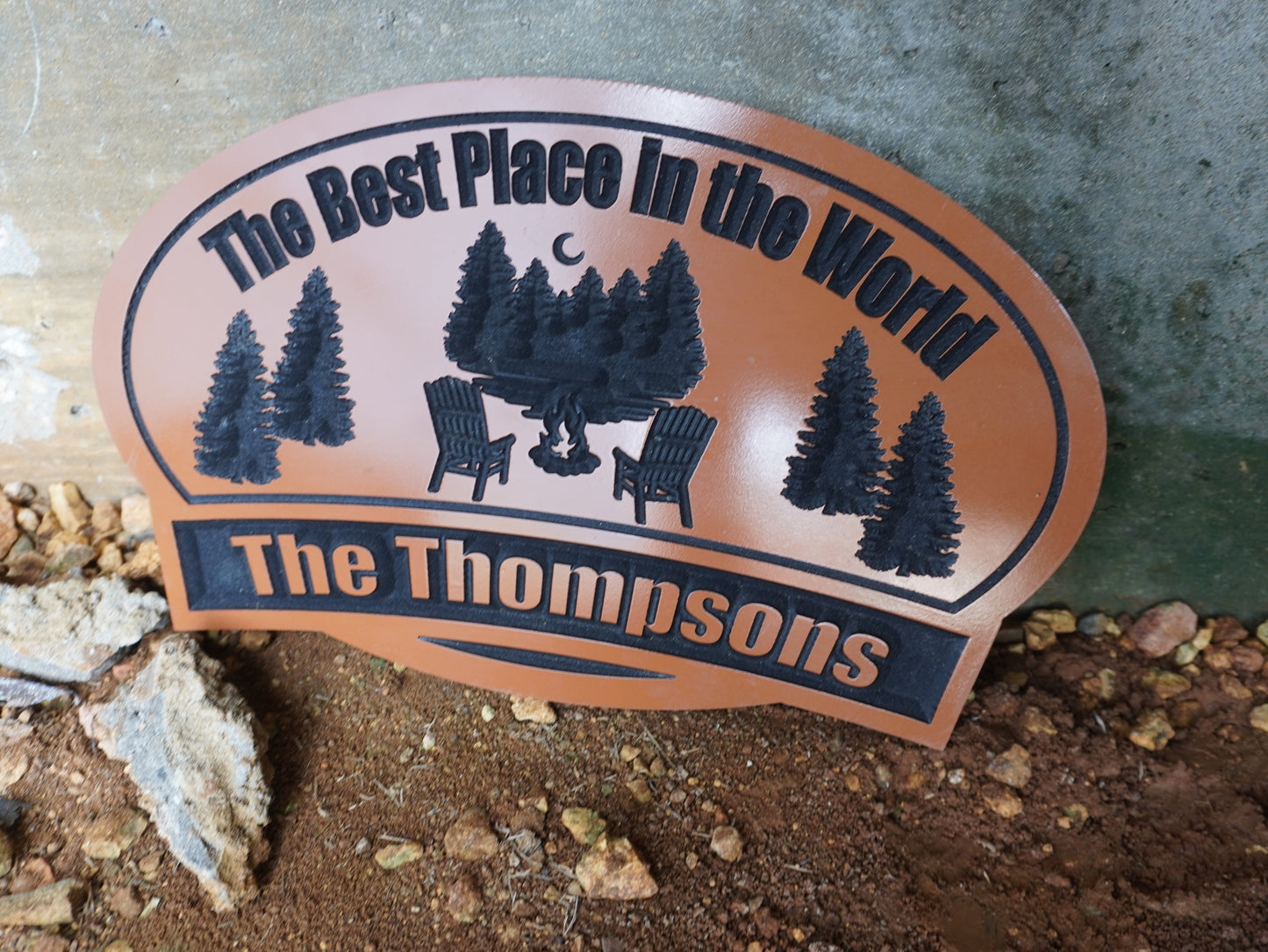 Custom Outdoor PVC Camping Sign Weatherproof and Rainproof