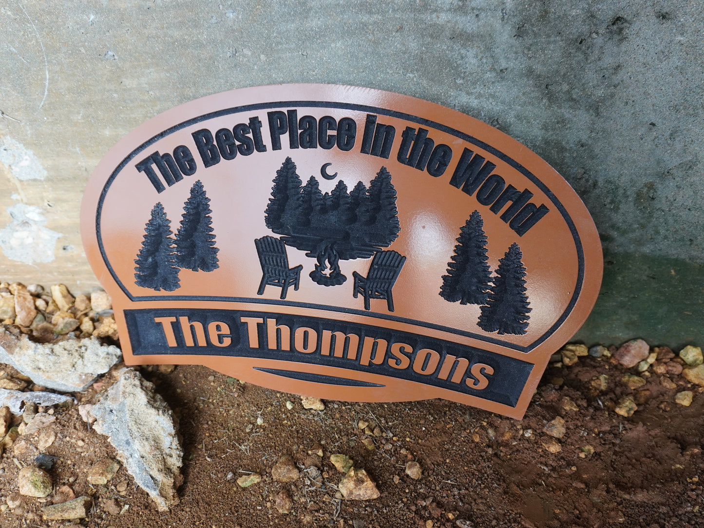 Custom Outdoor PVC Camping Sign Weatherproof and Rainproof