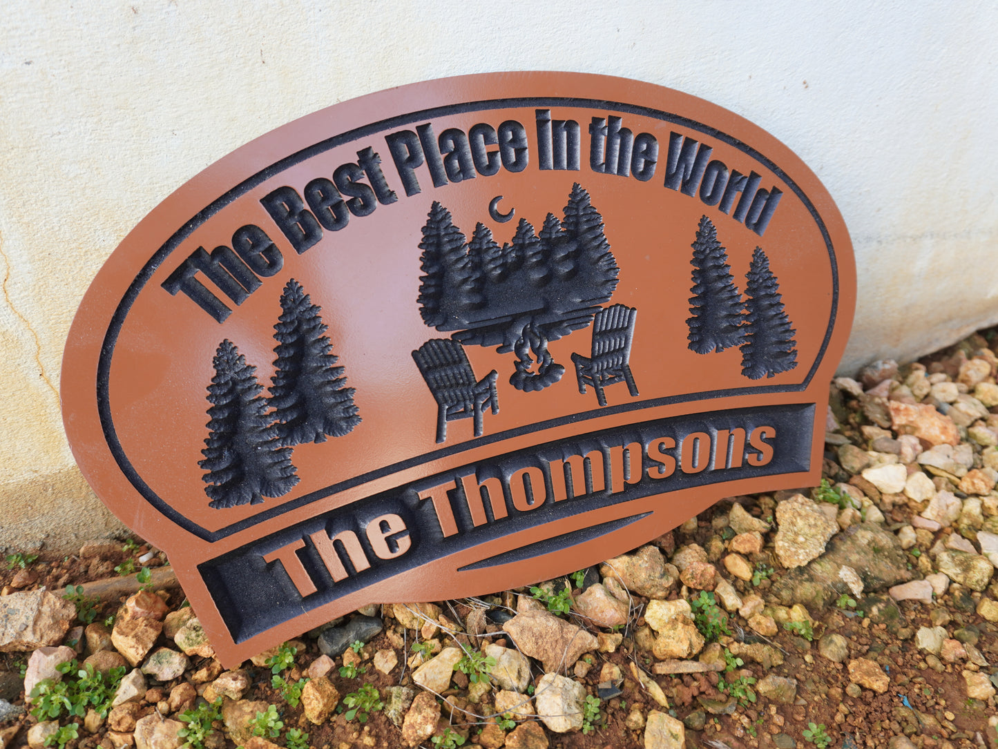 Custom Outdoor PVC Camping Sign Weatherproof and Rainproof