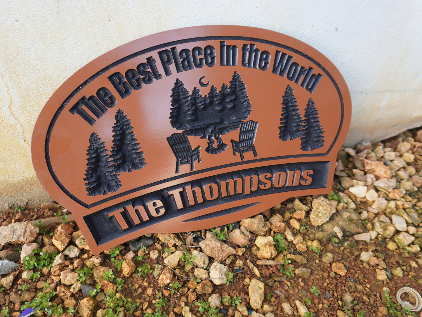 Custom Outdoor PVC Camping Sign Weatherproof and Rainproof