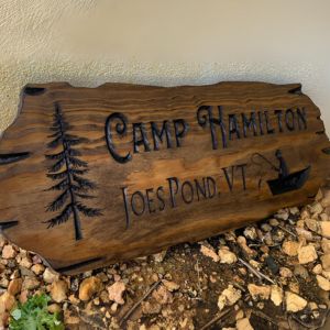 Personalized Outdoor Rustic Wood Sign Carved (New)