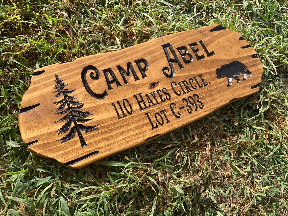 Camp Abel 110 Hayes Circle, LOT C-393 Wood Sign